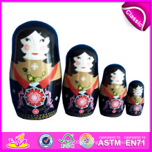 2014 einzigartige und beste Qualität Matryoshka Puppen für Kinder, gute Design Matryoshka Puppen für Kinder, benutzerdefinierte Matryoshka Puppenfabrik W06D034